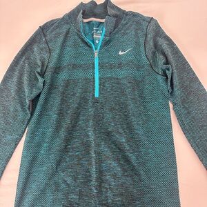 Nike Women's Teal Quarter-Zip Sweatshirt